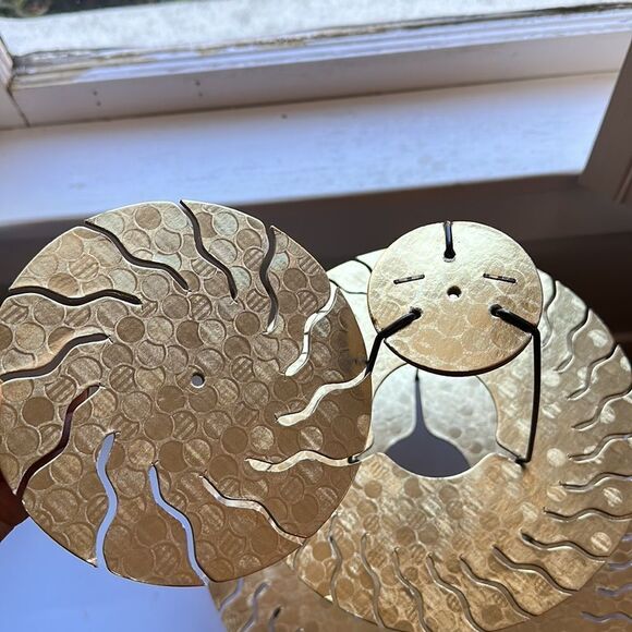 Vintage Mid Century gold Christmas Card Tree in Original box - Picture 3 of 10